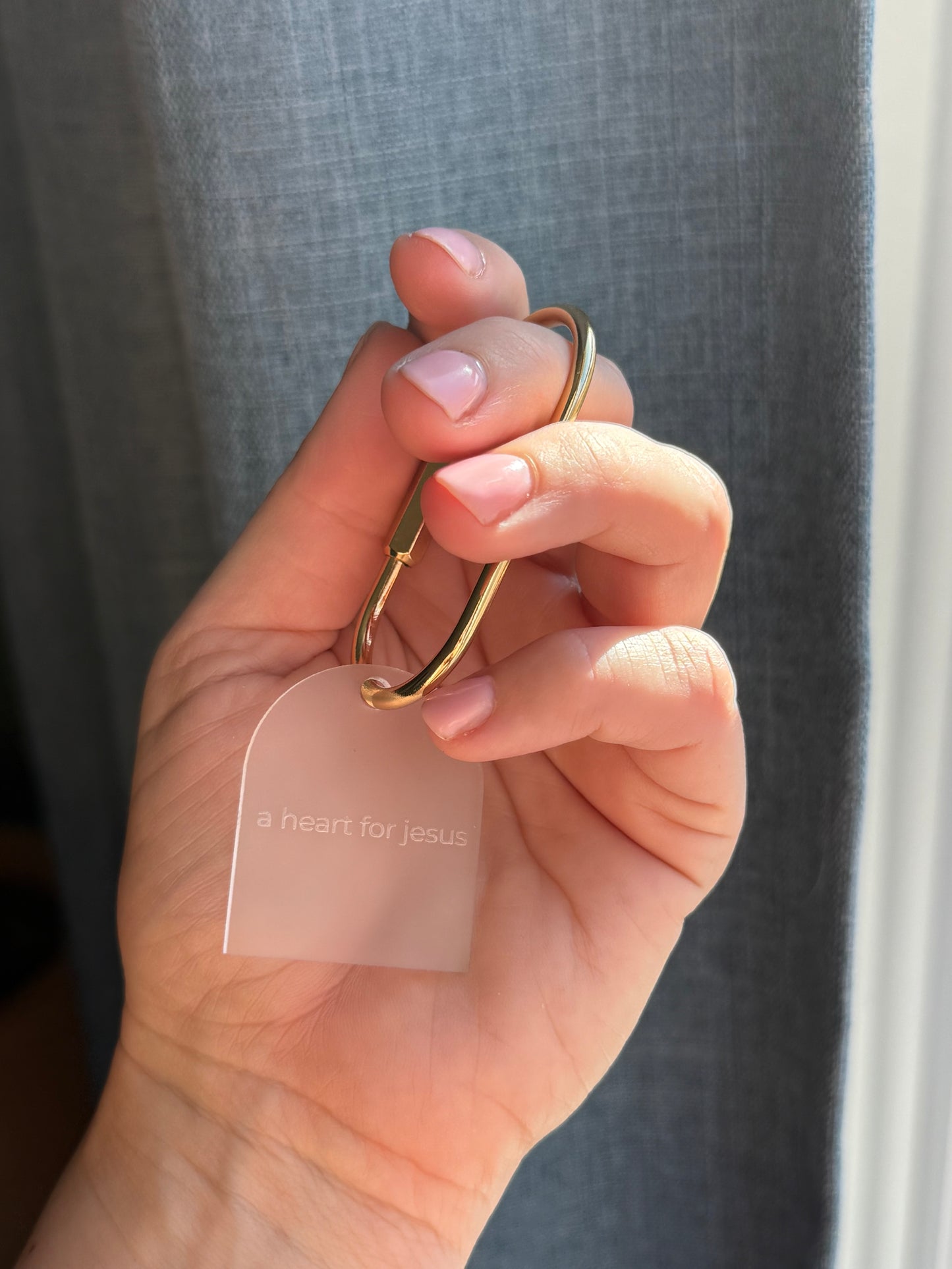 Clear Acrylic Keychain – A Heart for Jesus