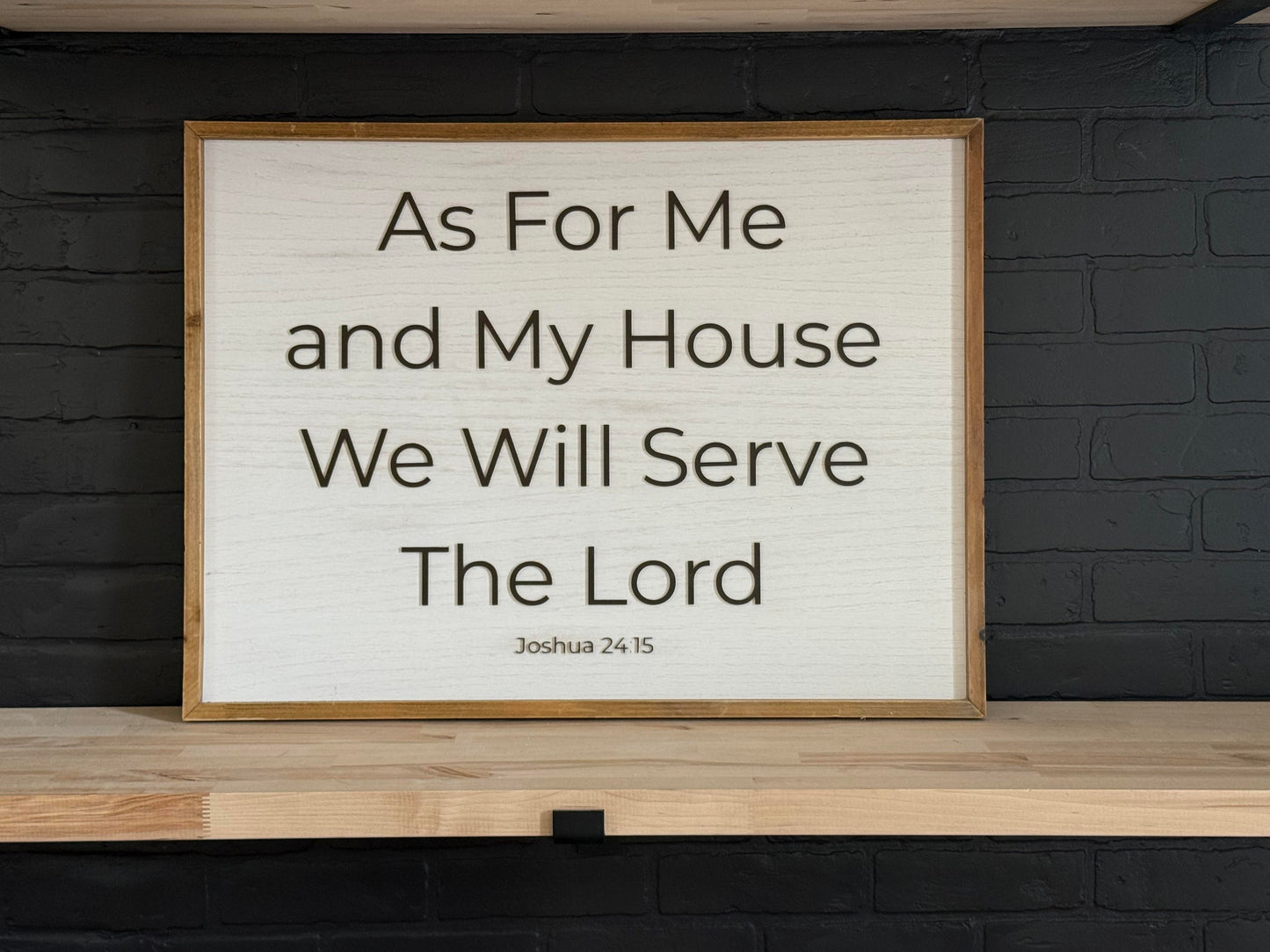 As For Me and My House — Wood Scripture Sign