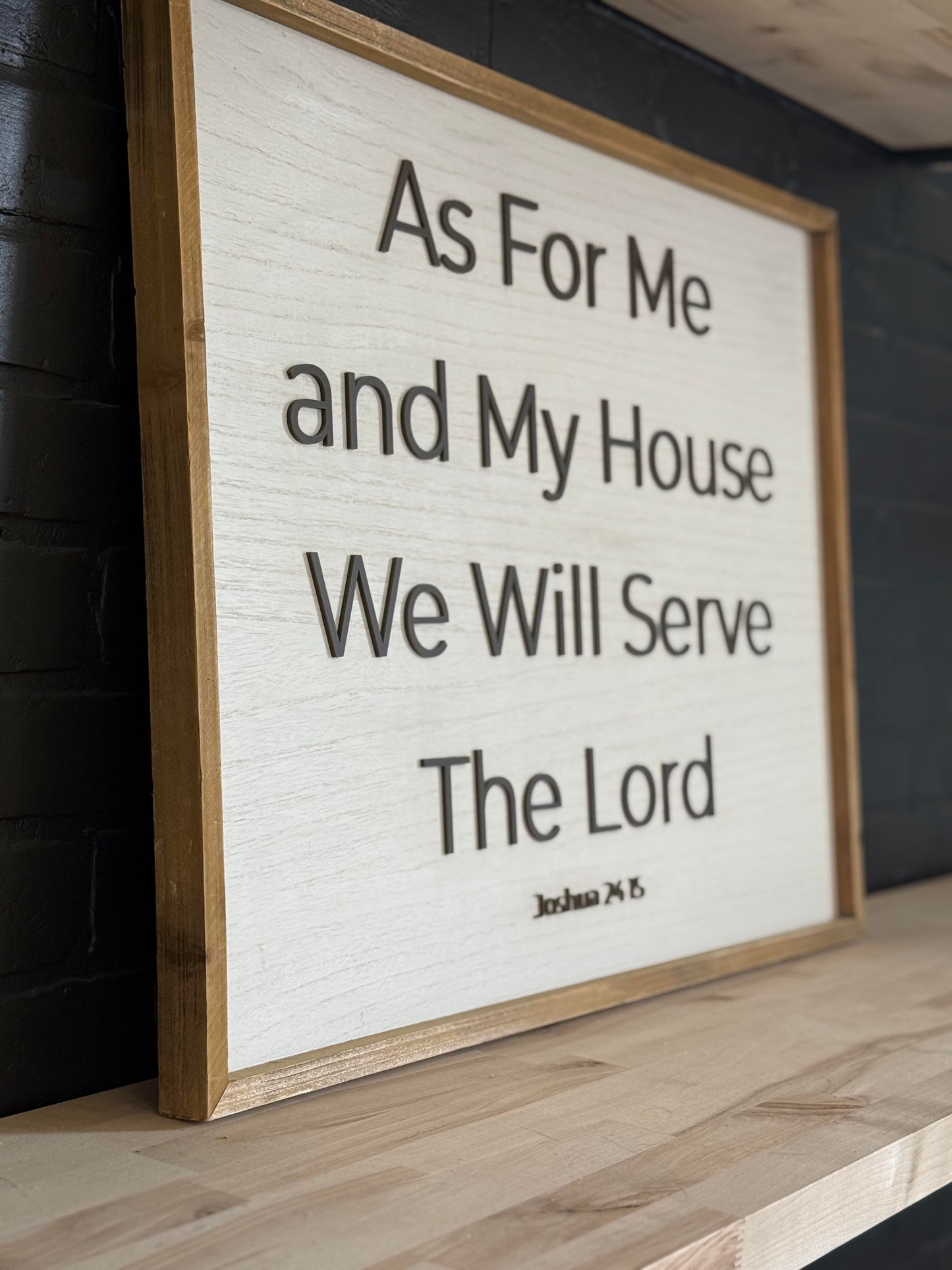 As For Me and My House — Wood Scripture Sign